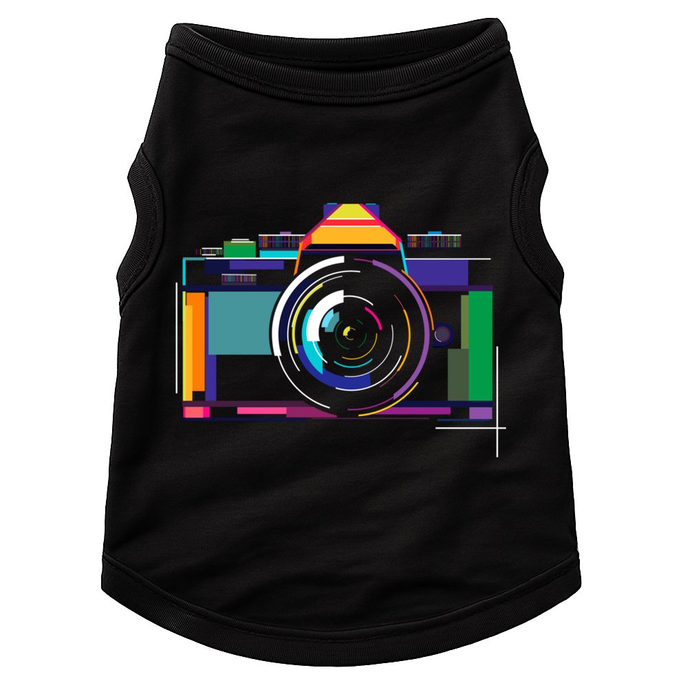 Colorful Camera Photographer Photography Lover Gift Doggie Tank