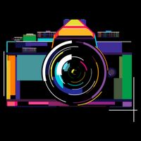 Colorful Camera Photographer Photography Lover Gift Doggie Tank
