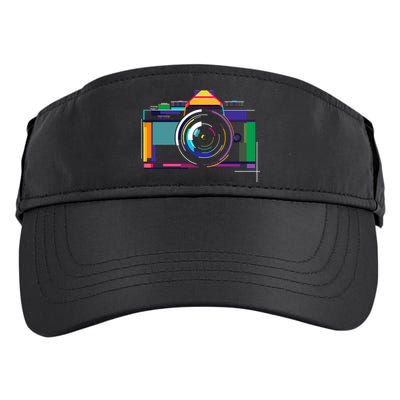 Colorful Camera Photographer Photography Lover Gift Adult Drive Performance Visor