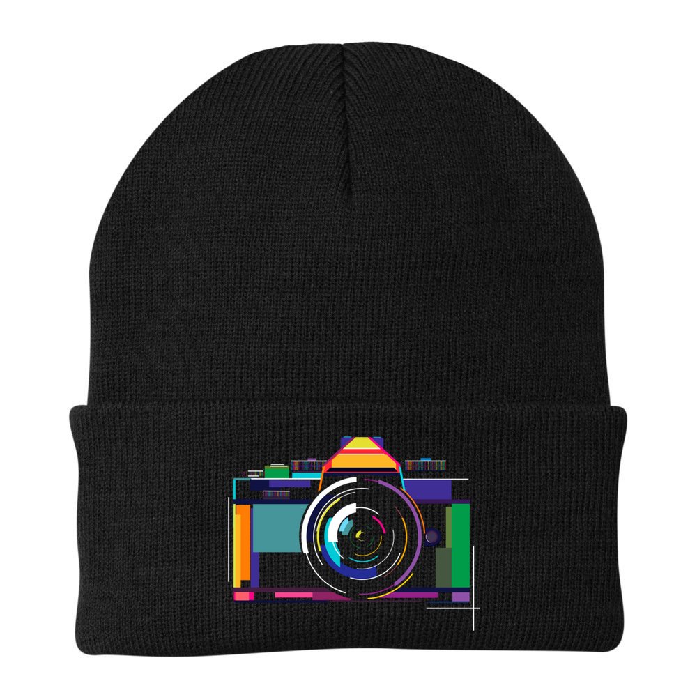 Colorful Camera Photographer Photography Lover Gift Beanie