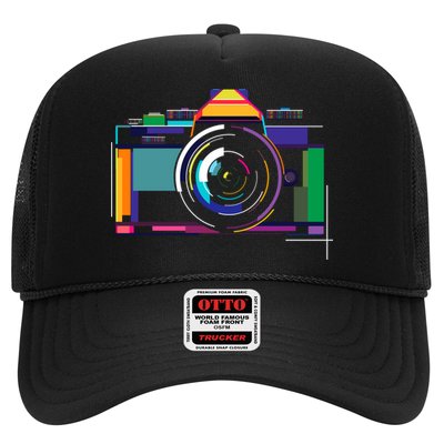 Colorful Camera Photographer Photography Lover Gift Trucker Hat