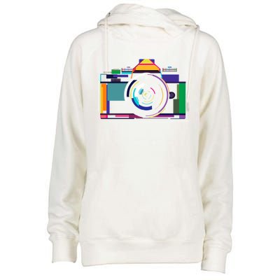 Colorful Camera Photographer Photography Lover Gift Womens Funnel Neck Pullover Hood