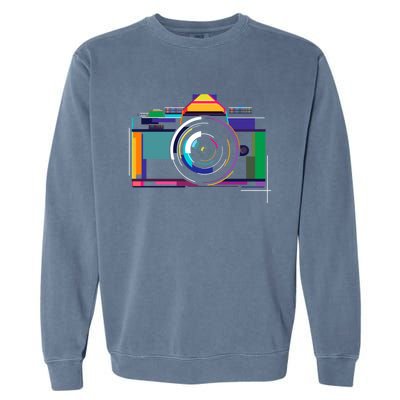 Colorful Camera Photographer Photography Lover Gift Garment-Dyed Sweatshirt