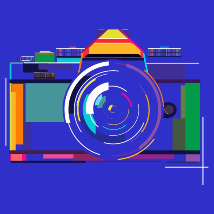 Colorful Camera Photographer Photography Lover Gift Polo