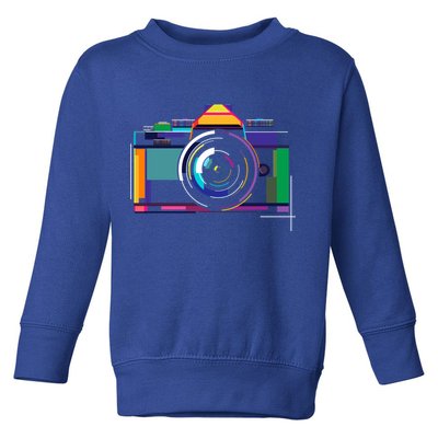Colorful Camera Photographer Photography Lover Gift Toddler Sweatshirt