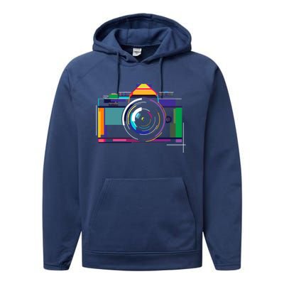 Colorful Camera Photographer Photography Lover Gift Performance Fleece Hoodie