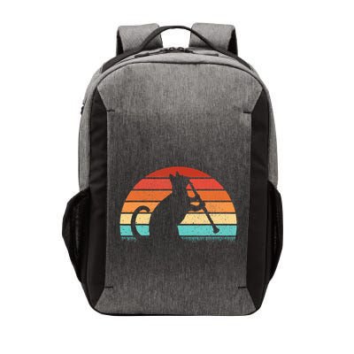 Clarinet Cat Player Retro Clarinetist Music Lover Vector Backpack