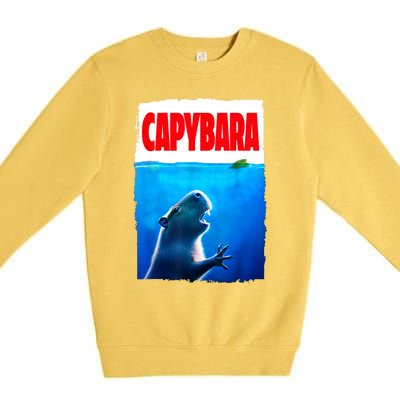 Classic Capybara Paws Lover Animals Outfits Capybaras Kawai Premium Crewneck Sweatshirt