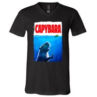 Classic Capybara Paws Lover Animals Outfits Capybaras Kawai V-Neck T-Shirt