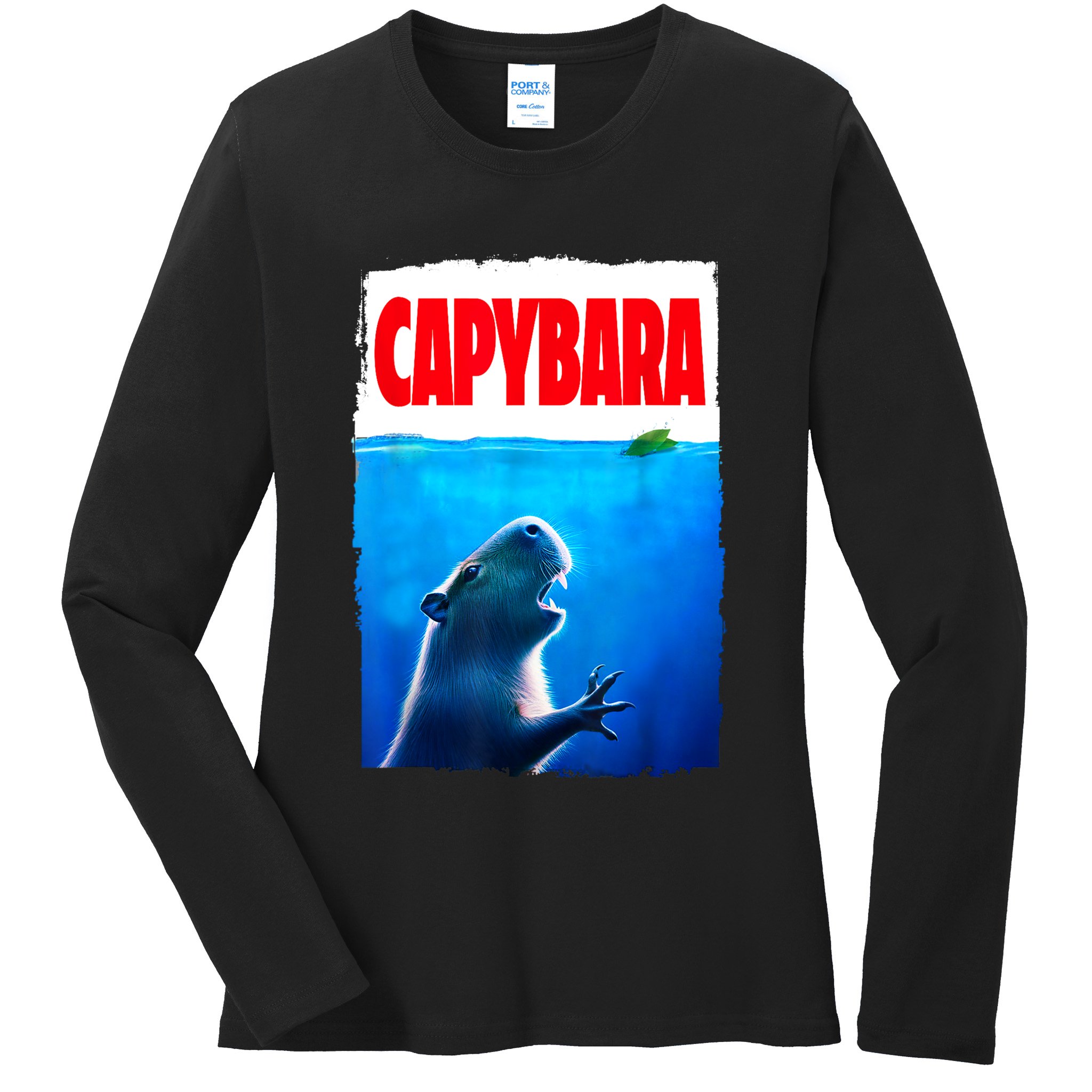 Classic Capybara Paws Lover Animals Outfits Capybaras Kawai Ladies Long Sleeve Shirt