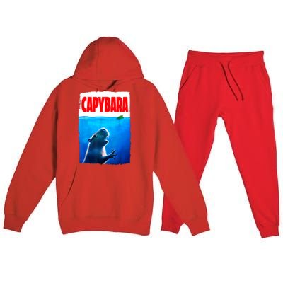 Classic Capybara Paws Lover Animals Outfits Capybaras Kawai Premium Hooded Sweatsuit Set