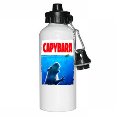 Classic Capybara Paws Lover Animals Outfits Capybaras Kawai Aluminum Water Bottle