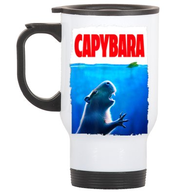 Classic Capybara Paws Lover Animals Outfits Capybaras Kawai Stainless Steel Travel Mug