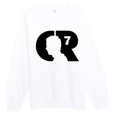 Cool Cristiano Portugal Captain Jersey Face Premium Crewneck Sweatshirt