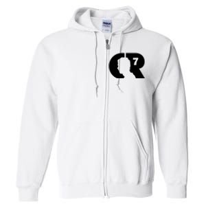 Cool Cristiano Portugal Captain Jersey Face Full Zip Hoodie