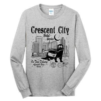 Crescent City Postal Service Messenger Otter Crescent City Tall Long Sleeve T-Shirt