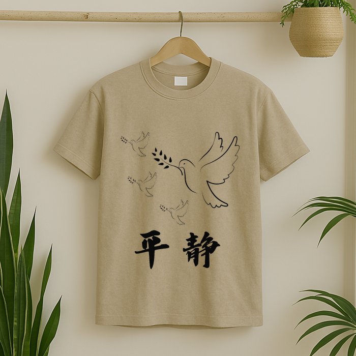 Chinese Characters Ping Jing Peace T-Shirt
