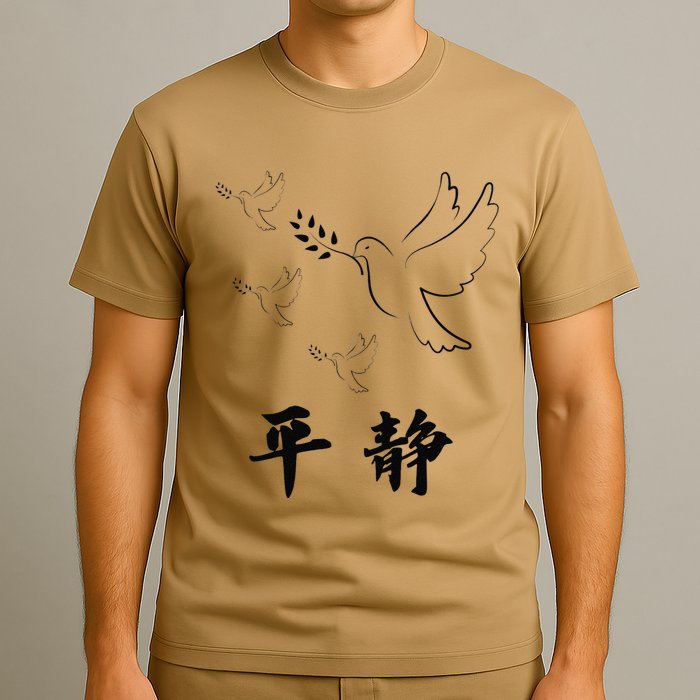 Chinese Characters Ping Jing Peace T-Shirt