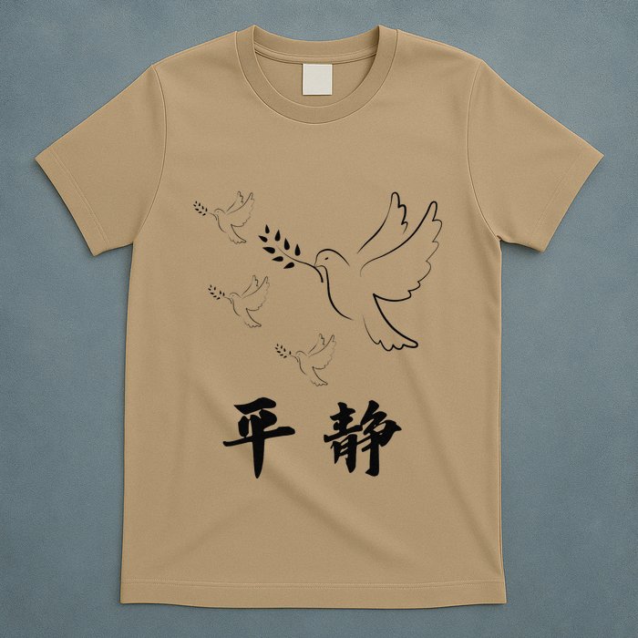 Chinese Characters Ping Jing Peace T-Shirt