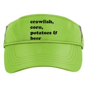 Crawfish Corn Potatoes And Beer Boil Season Great Gift Adult Drive Performance Visor