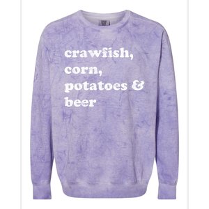 Crawfish Corn Potatoes And Beer Boil Season Great Gift Colorblast Crewneck Sweatshirt