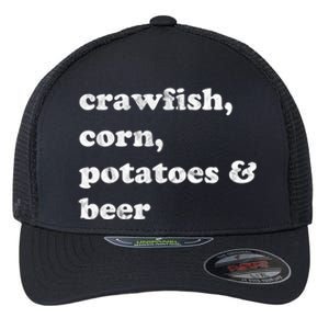 Crawfish Corn Potatoes And Beer Boil Season Great Gift Flexfit Unipanel Trucker Cap