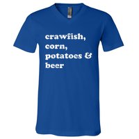 Crawfish Corn Potatoes And Beer Boil Season Great Gift V-Neck T-Shirt