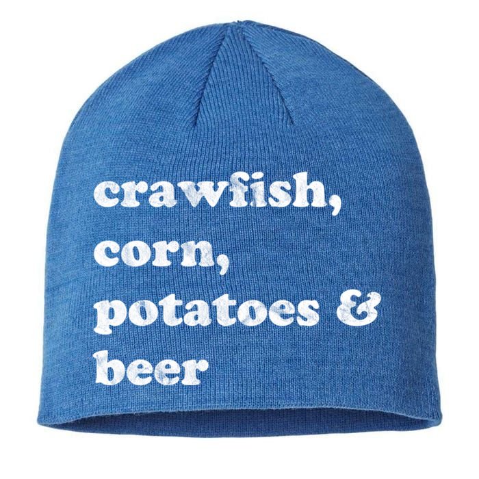 Crawfish Corn Potatoes And Beer Boil Season Great Gift Sustainable Beanie