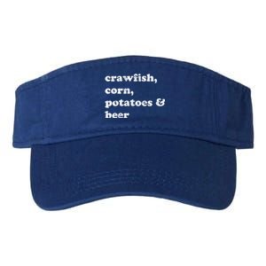 Crawfish Corn Potatoes And Beer Boil Season Great Gift Valucap Bio-Washed Visor