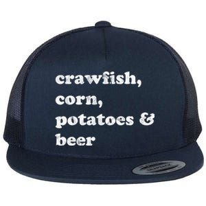 Crawfish Corn Potatoes And Beer Boil Season Great Gift Flat Bill Trucker Hat