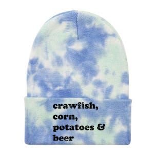 Crawfish Corn Potatoes And Beer Boil Season Great Gift Tie Dye 12in Knit Beanie