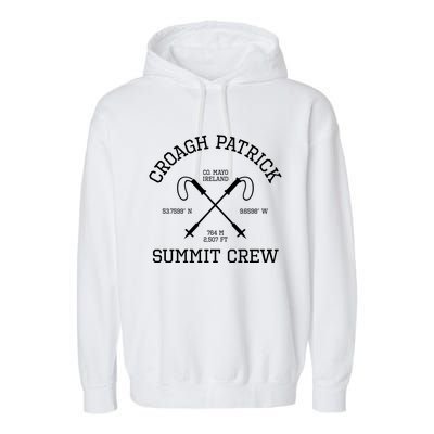 Climbed Croagh Patrick Summit Crew Hike Mayo Ireland Cool Gift Garment-Dyed Fleece Hoodie