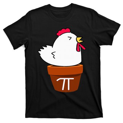 Cute Chicken Pot Pie Funny Math Pun Pi Symbol T-Shirt