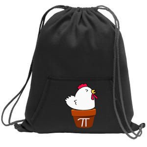 Cute Chicken Pot Pie Funny Math Pun Pi Symbol Sweatshirt Cinch Pack Bag