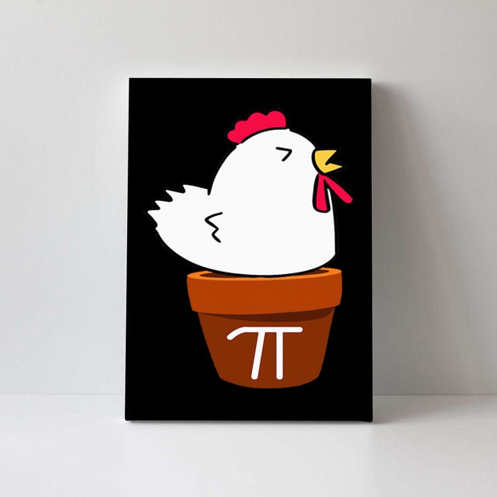 Cute Chicken Pot Pie Funny Math Pun Pi Symbol Canvas