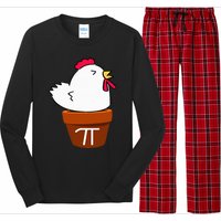 Cute Chicken Pot Pie Funny Math Pun Pi Symbol Long Sleeve Pajama Set