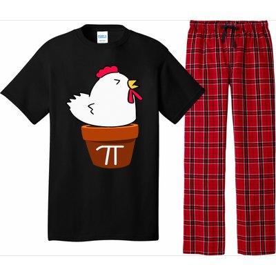 Cute Chicken Pot Pie Funny Math Pun Pi Symbol Pajama Set