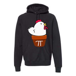 Cute Chicken Pot Pie Funny Math Pun Pi Symbol Premium Hoodie