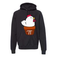 Cute Chicken Pot Pie Funny Math Pun Pi Symbol Premium Hoodie