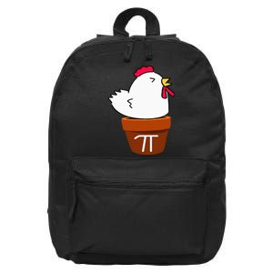 Cute Chicken Pot Pie Funny Math Pun Pi Symbol 16 in Basic Backpack