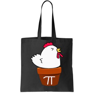 Cute Chicken Pot Pie Funny Math Pun Pi Symbol Tote Bag