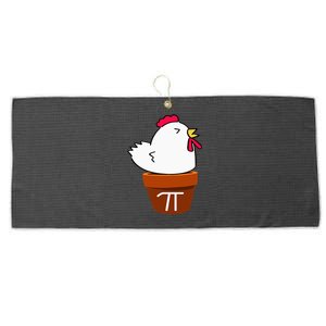 Cute Chicken Pot Pie Funny Math Pun Pi Symbol Large Microfiber Waffle Golf Towel