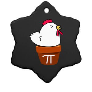 Cute Chicken Pot Pie Funny Math Pun Pi Symbol Ceramic Star Ornament