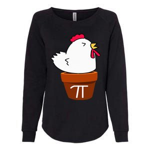 Cute Chicken Pot Pie Funny Math Pun Pi Symbol Womens California Wash Sweatshirt