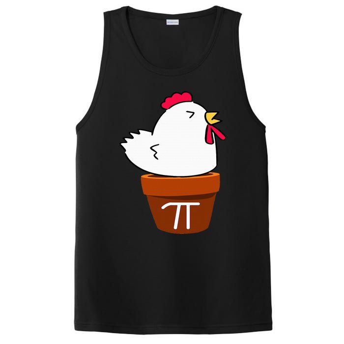 Cute Chicken Pot Pie Funny Math Pun Pi Symbol PosiCharge Competitor Tank