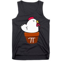 Cute Chicken Pot Pie Funny Math Pun Pi Symbol Tank Top