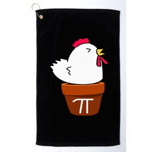 Cute Chicken Pot Pie Funny Math Pun Pi Symbol Platinum Collection Golf Towel