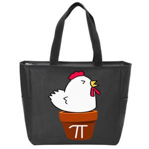 Cute Chicken Pot Pie Funny Math Pun Pi Symbol Zip Tote Bag