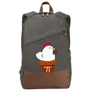 Cute Chicken Pot Pie Funny Math Pun Pi Symbol Cotton Canvas Backpack