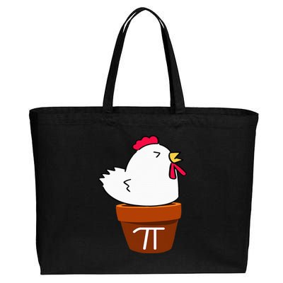 Cute Chicken Pot Pie Funny Math Pun Pi Symbol Cotton Canvas Jumbo Tote